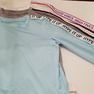 Bundle of 3 Athletic Works Girl's Active Wear Tees